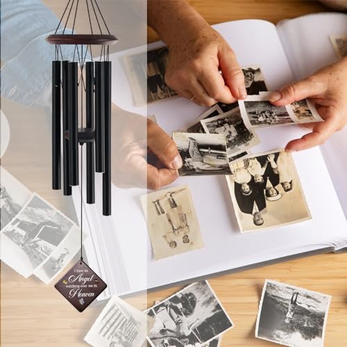Image of ASTARIN Personalized Wind Chimes Outdoor Large Deep Tone,Large Customized Wind Chimes for Outside Tuned Relaxing Soothing Low Bass,Memorial Wind Chimes Sympathy