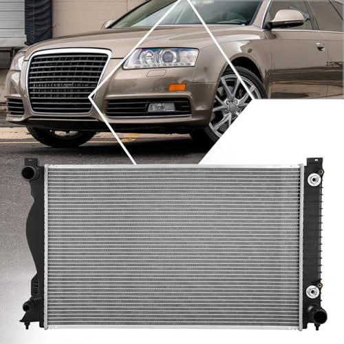 PM PERFORMOTOR DPI 2828 Cooling Radiator Replacement Compatible with 2005-2010 Audi A6 2.8L 3.2L, 26-5/8" W X 16-7/8" H X 1-1/4" D, 1-1/2" Inlet/Outlet -  PM-96502