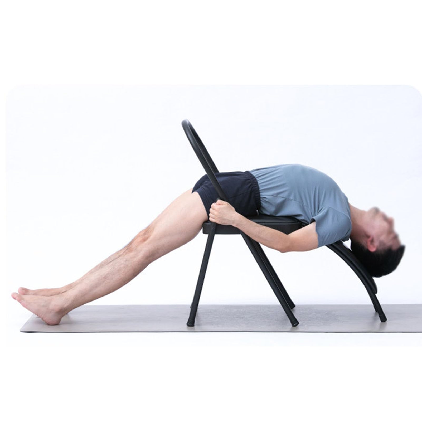 Sedia a inversione per yoga per esercizi di anca e gambe, supporto lombare per schiena, sedia da allenamento con doppia traversa