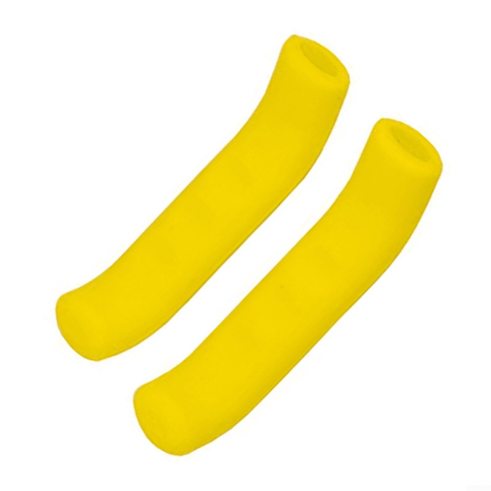 Posheliox Bicycle Brake Lever Covers, Anti-Slip TPR Material For Mountain And Road Bikes, Soft Shock-Absorbing Grip, Ergonomic Design, 1 Pair, Multiple Colours Available(Yellow)