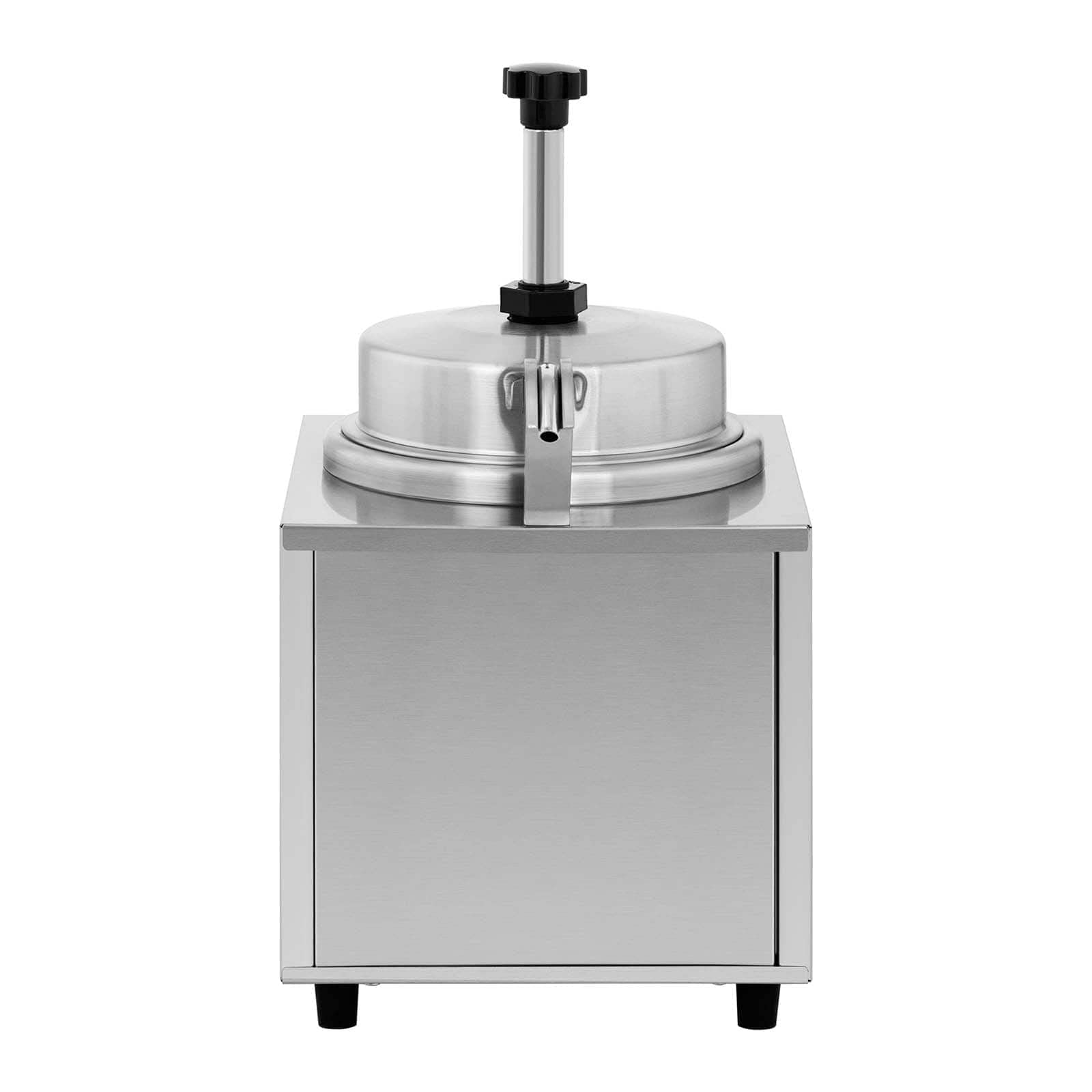 Royal Catering Distributeur de sauce professionnel RCKW-1.0 (550 W, réservoir 3,3 l, fonction de réchauffage 35-99 °C [6 Réglages], fromage et chocolat, Inox)