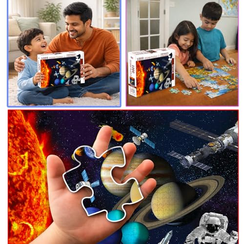 Image of Space Adventure Jigsaw Puzzle - 1000 Piece Puzzle | Galaxy & Astronomy Brain Game | Educational Gift for Puzzle Lovers and Space Enthusiasts