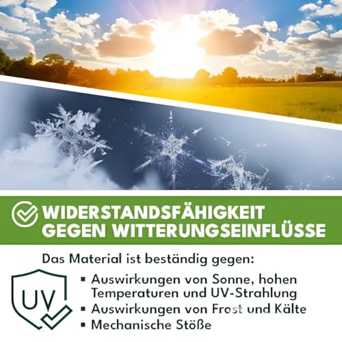 KRUMAD Rasenkante Kunststoff Steinoptik, 10 Stück Set 2,5 Meter, Höhe 23 cm, Beeteinfassung Stein, Beetumrandung Garten, Mähkante für Blumenbeet, Stecksystem, Wetterfest & UV-beständig, Anthrazit