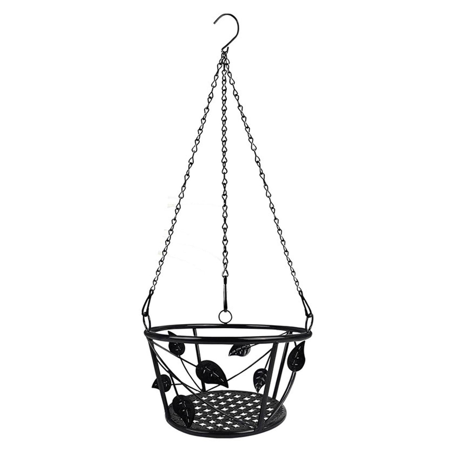 Hanging Plant Holder Planter Hanging Chain Iron Metal Plant Hanger with Ceiling Hook & Hanging Basket Chains Versatile Convenient Flower Pot Holder Metal Plant Hanger for Garden Balcony