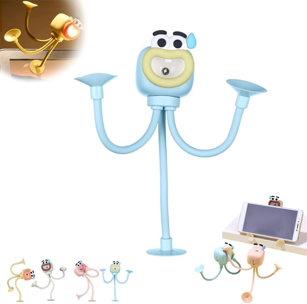 TBLMPNE Changeable Shape Funny Sportsman Night Light,DIY Shape Night Lights,Sportsman Night Light with Suction Cup,for Bedroom Bathroom Hallway Kitchen Christmas Decorations(Blue)