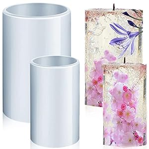 2PCS Kerzen Gießform,Kerzenform Silikon Rund,DIY Silikonform,Gießformen Kerzen,für Kerzenherstellung,Handgefertigte…