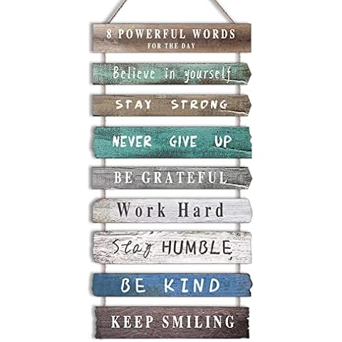 Joyhawk Wooden Rustic Hanging Inspirational Wall Art 12"x24" Cover