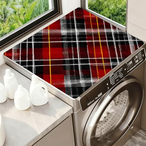 Image of Washer Dryer Top Cover Mat, Non-Slip Laundry Room Decor, Laundry Room Kitchen Appliance Decor Protector Size 23.6x19.7in