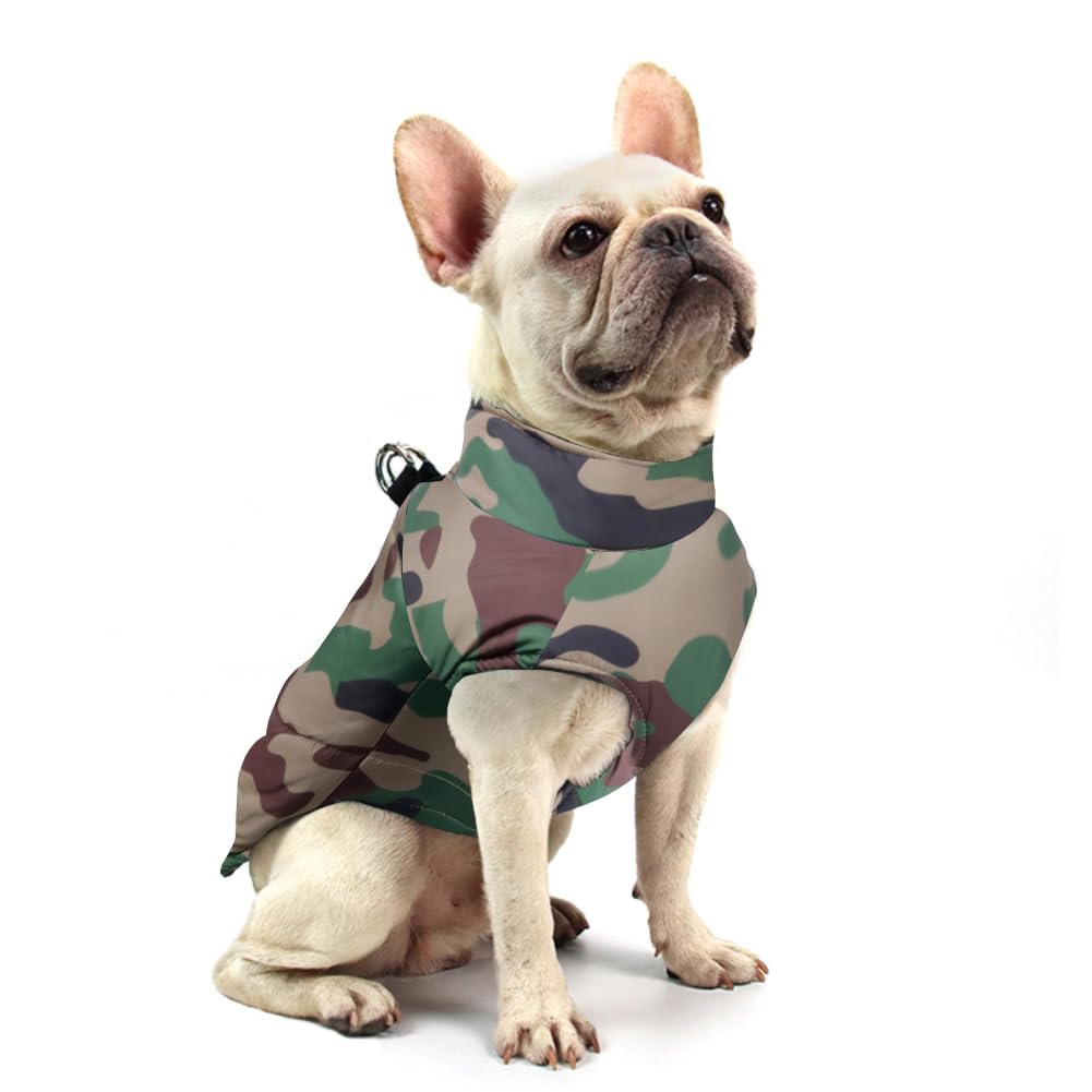 FEimaX Dog Coat Waterproof Winter Warm Jacket Puppy Vest Outdoor Pet Windproof Apparel Dog Clothes for Cold Weather, Soft Padded Harness with D-ring for Small Medium Large Dogs