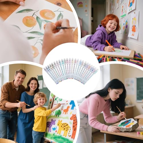 Stylo à Gel Acrylique 3D multicolore pour dessin sur bois et toile de peinture