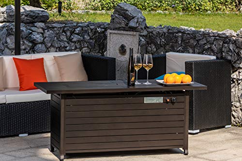 LEGACY HEATING 50,000 BTU Aluminum Rectangular Gas Fire Pit - Thumbnail 7
