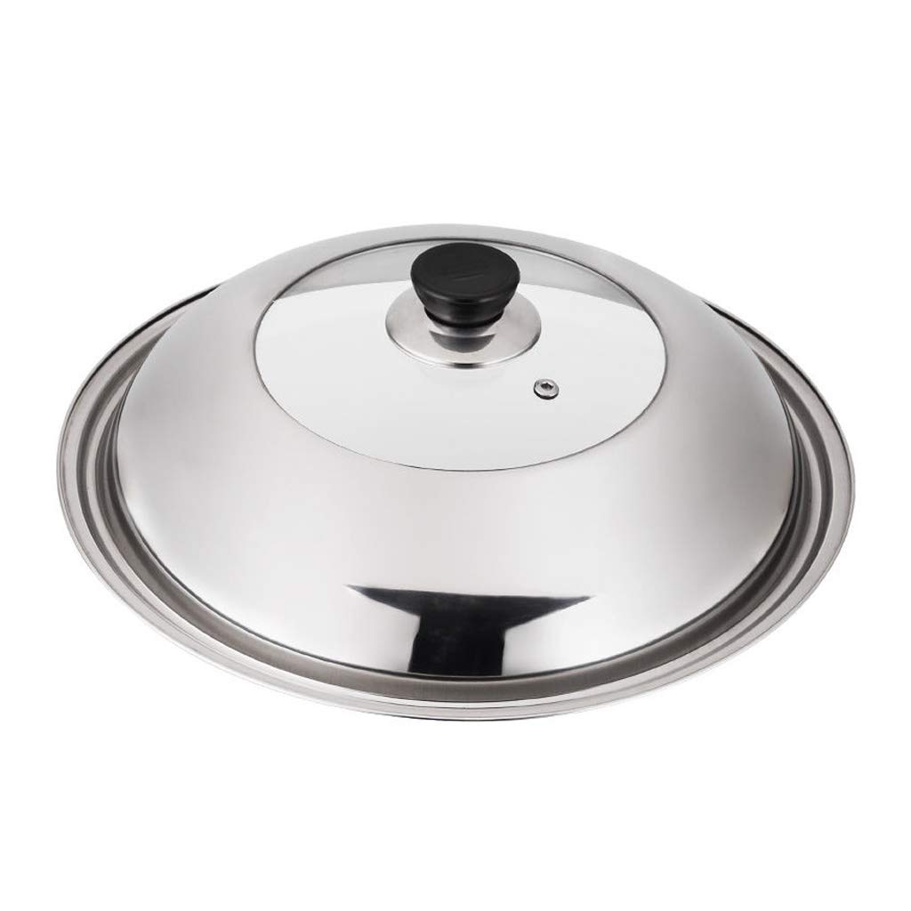 Couvercle,Couvercles de casserole couvercle de casserole en acier inoxydable couvercle de Wok en verre trempé couvercles de casserole de remplacement de grande taille