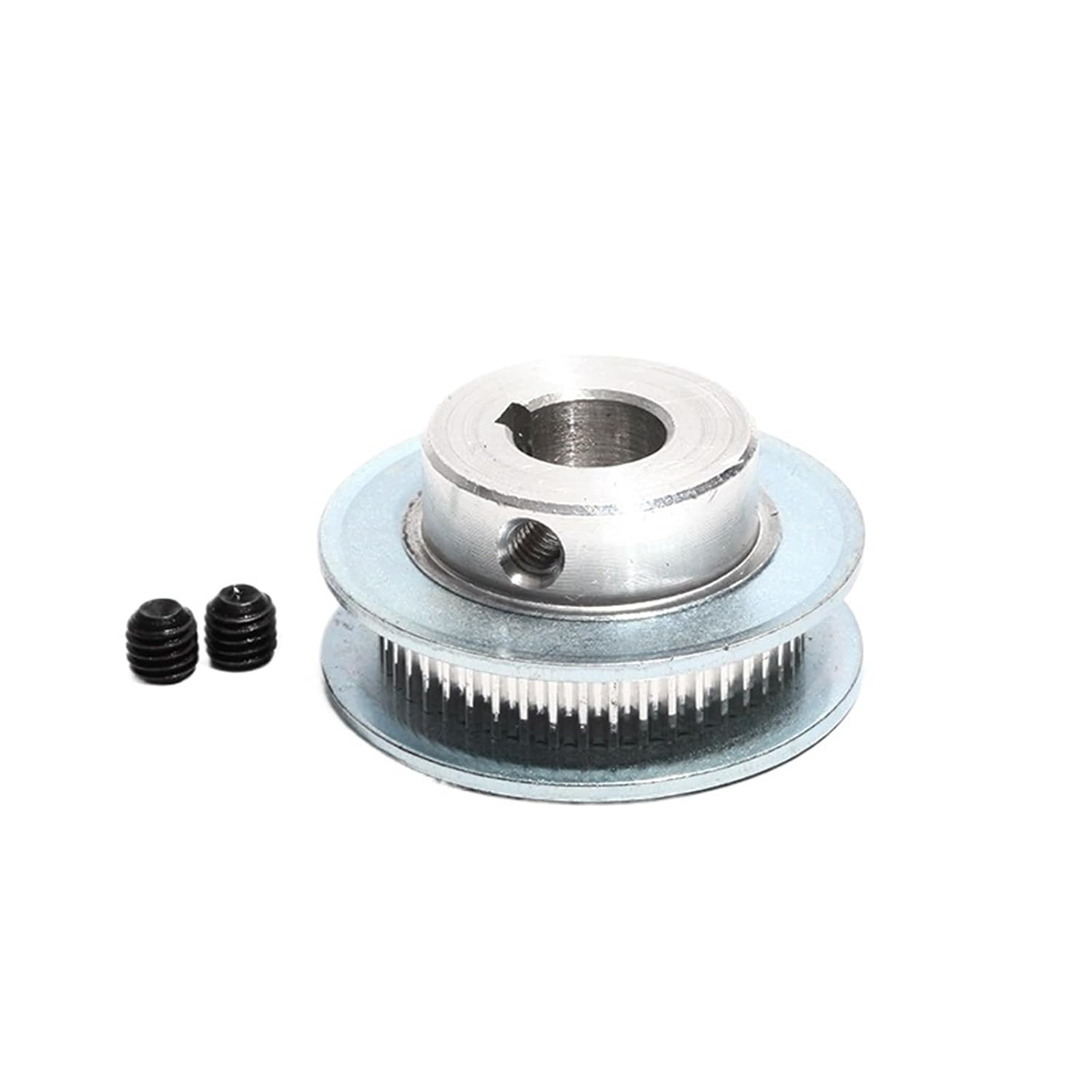 Aluminum Alloy Belt Pulley S2M-45T 8/10/12/14/15mm Bore Transmission Pulley with Keyway S2M 45Teeth Pulley(Bore 12mm Key 4x1.8,11mm)