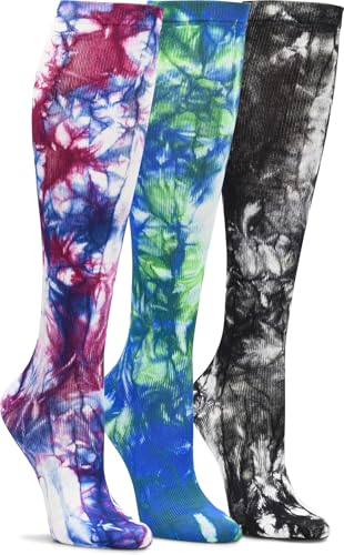 Nurse Mates 3-Pack Tie Dye Socks