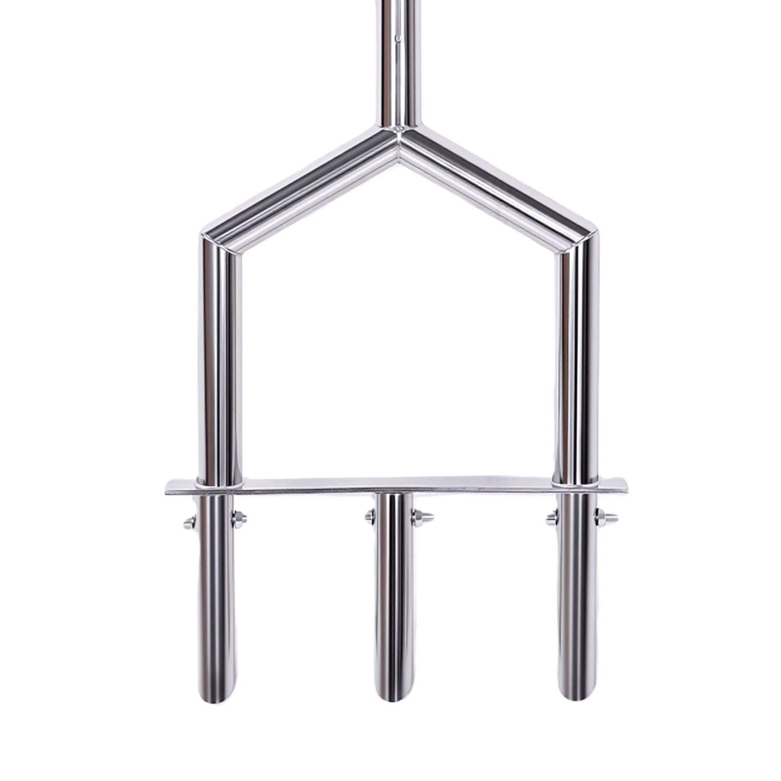 banapoy Aérateur de Pelouse Manuel, avec 3 Dents Creuses, Acier Inoxydable