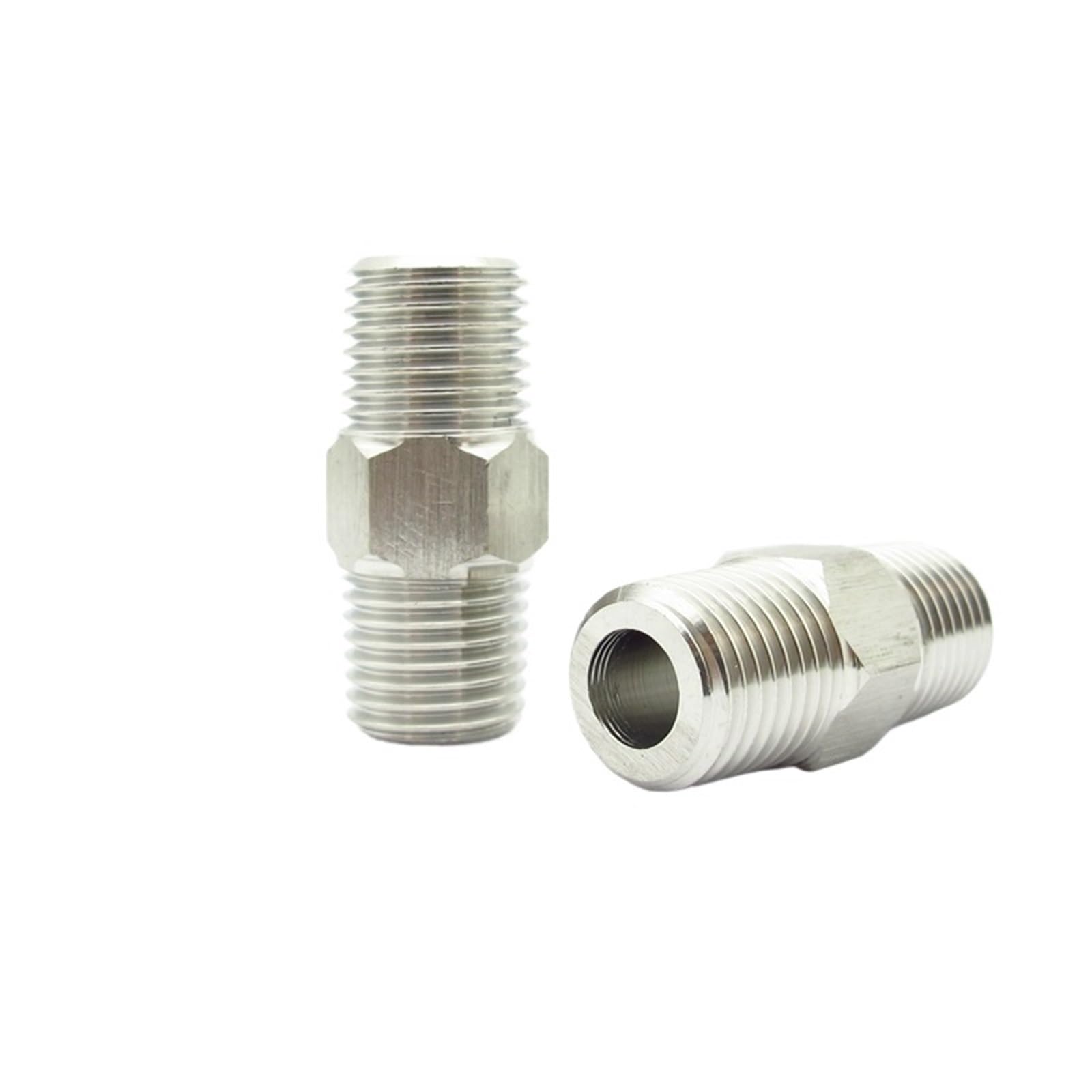 Conector de instalación de tuberías con boquilla hexagonal NPT de 3/8 pulgada en acero 304