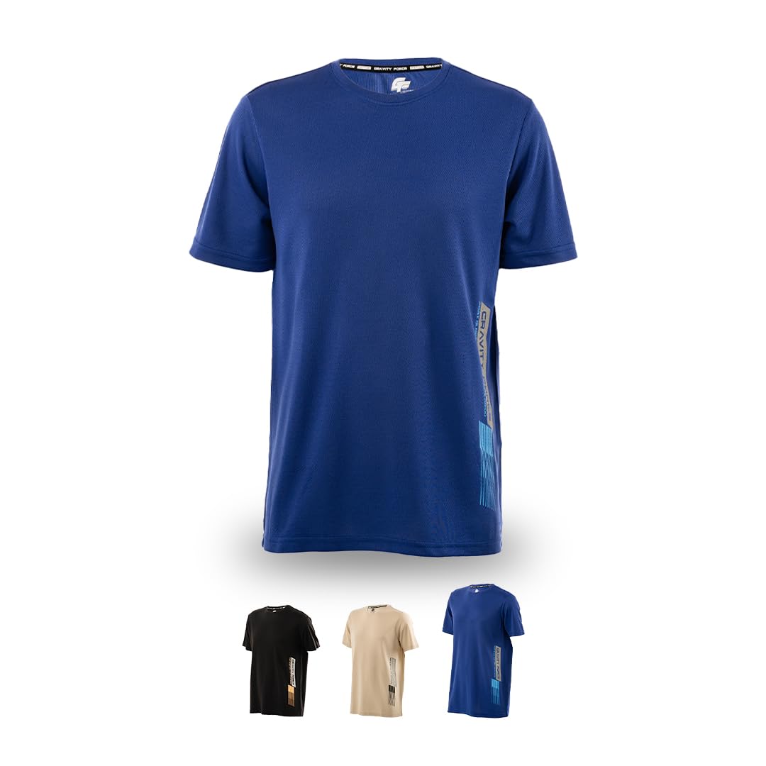 Men Plain Gym Workout T shirt, 100% Polyester Training, Gym, Running & Sports Tshirt For Men | Quick-dry fit, Moisture-Wicking, Breathable Tee For Men