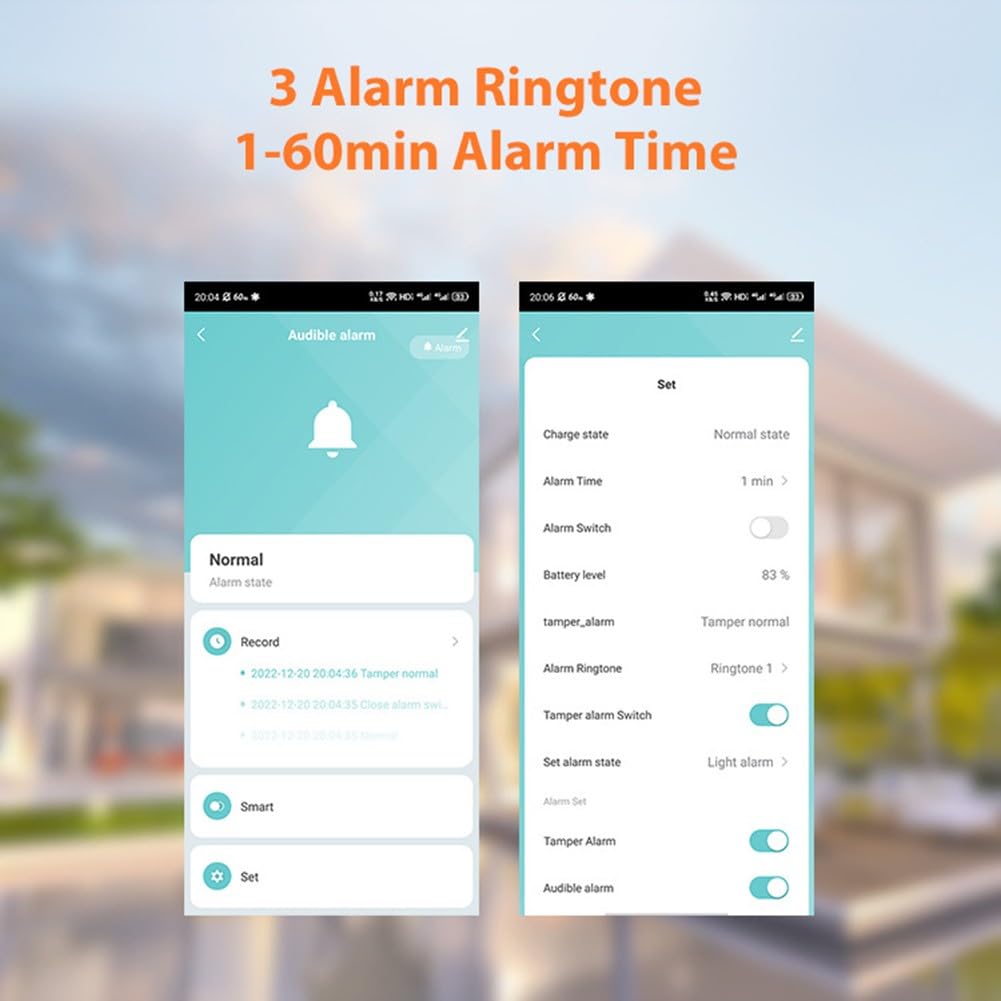 Alarma de luz y sonido para exteriores con energía solar para TUYA Smart y ZigBee, diseño ABS resistente a la intemperie con protección impermeable y solar, sirena de seguridad compacta de