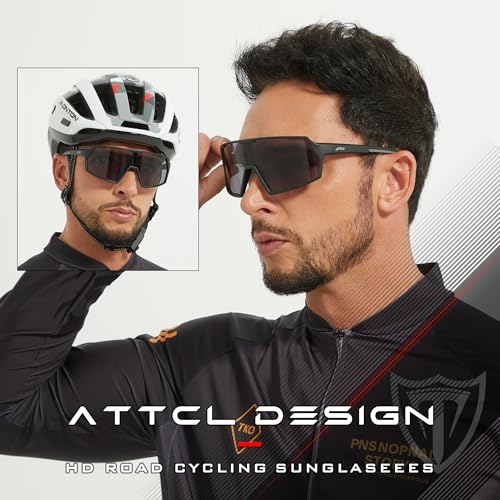 ATTCL Unisex Sports Sunglasses for Cycling Fishing Running Baseball - Ultralight PC Lens with UV400 Protection (KC08)3