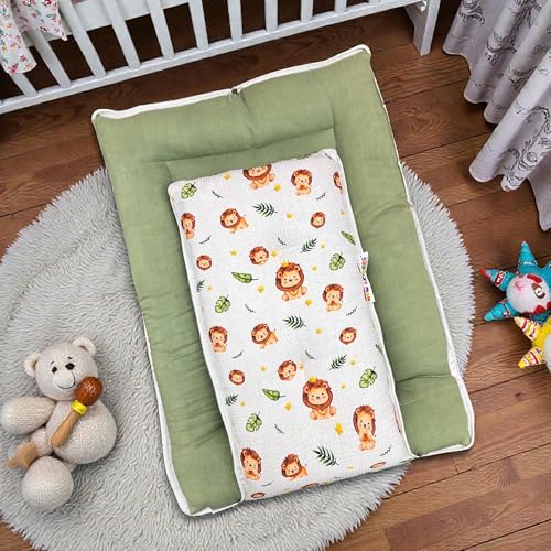 Image of NEW COMERS 3 in 1 Carry Nest Portable Cushion Bed with Waffle Texture Soft 100% Pure Muslin Padding Lightweight Travel Friendly Multi-Use Carry Wrap with Secure Support Design | Unisex Carry Bag Nest
