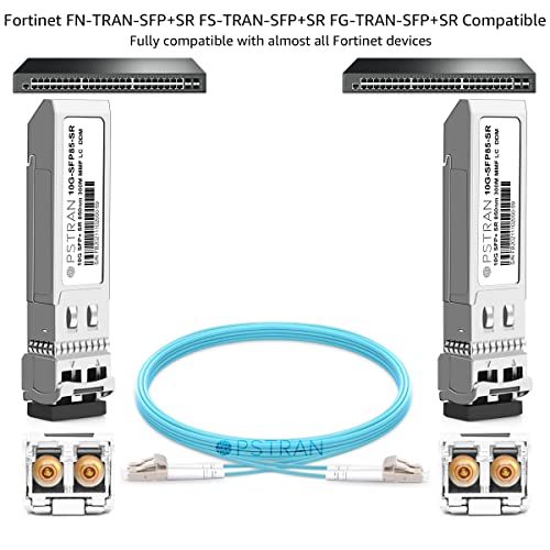 Image of OPSTRAN 10GBASE-SR SFP+ Optical Transceiver Module Compatible with Fortinet FN-TRAN-SFP+SR FS-TRAN-SFP+SR FG-TRAN-SFP+SR 850nm 300m DDM Duplex LC MMF