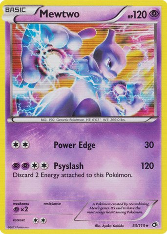 Amazon.com: Pokemon - Mewtwo (53/113) - Tesoros legendarios - Holo