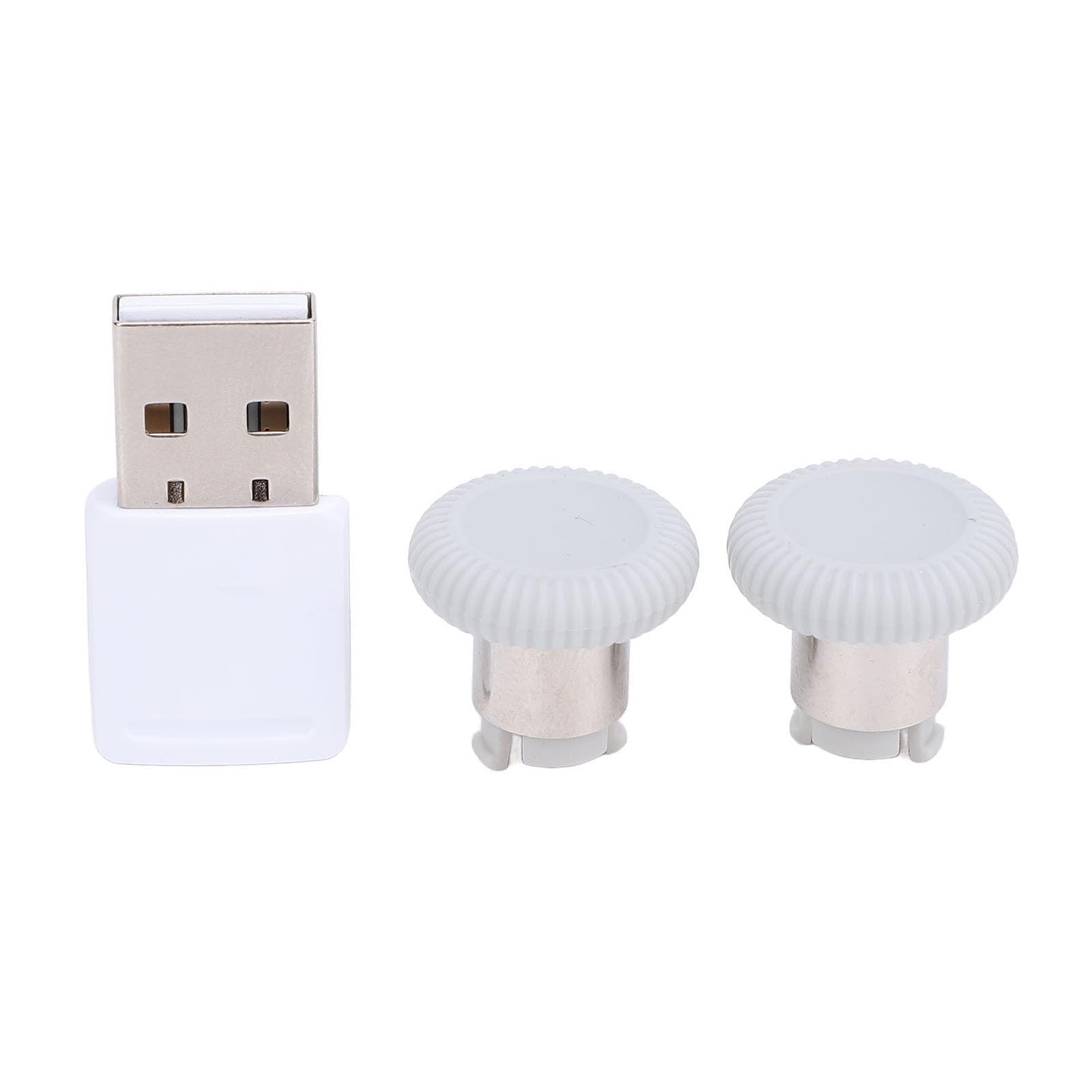 Hamwesh Controlador de Juegos, 2.4G Inalámbrico y BT 5.3 con Disparador Hall Burst RGB Light, Controlador de Juegos para PC, de Inalámbrico con Base de Carga Inteligente para (WHITE)