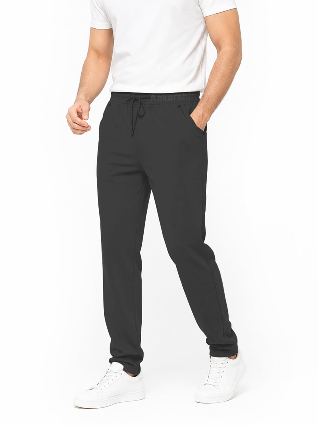 Pyjama Track Pants for Men Cotton Lycra, Soft Stretchable Fabric, Loose Relaxed Fit, Elastic Drawstring Waist, Deep Patch & Back Pocket, Gym Running Sleepwear Summer Wear-image-2