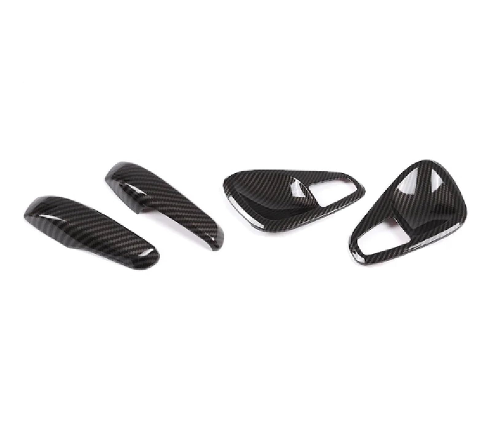 LSDSAAZA Interior Inner Handle for Mercedes for Smart for Fortwo 451 2009-2014 Car Interior Door Armrest Handle Cover Trim Bowl Frame Stickers(4pcs)