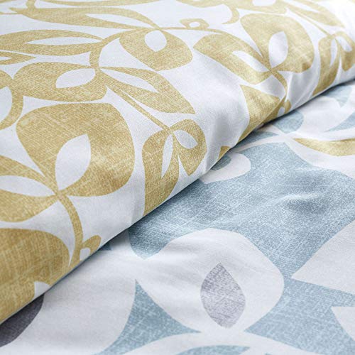 Catherine Lansfield Inga Leaf Reversible Single Duvet Cover Set with Pillowcase Teal Green - Cosy Home Interiors Catherine Lansfield Inga Leaf Reversible Single Duvet Cover Set with Pillowcase Teal Green - Image 3