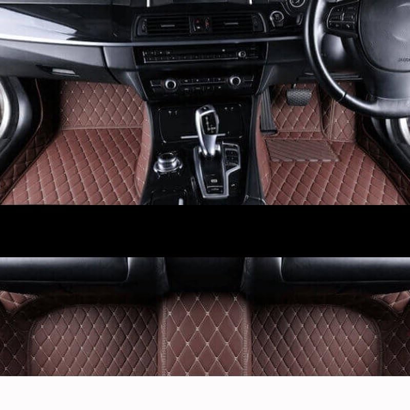 Custom Lederen Auto Vloermatten Voor F-IAT 500 2011-2023(RHD), All-Weather Voor Achter Rij Tapijt Set Waterdicht Antislip Bescherming Vloer Liners Auto Styling Accessoires