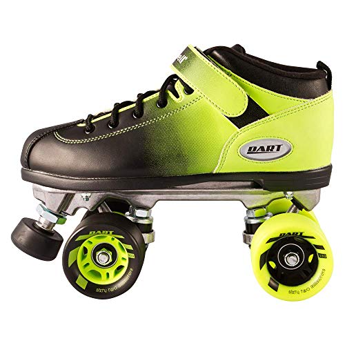 Riedell Skates - Dart Ombré - Quad Roller Speed Skate | Green & Black | Size 7 #TOP1