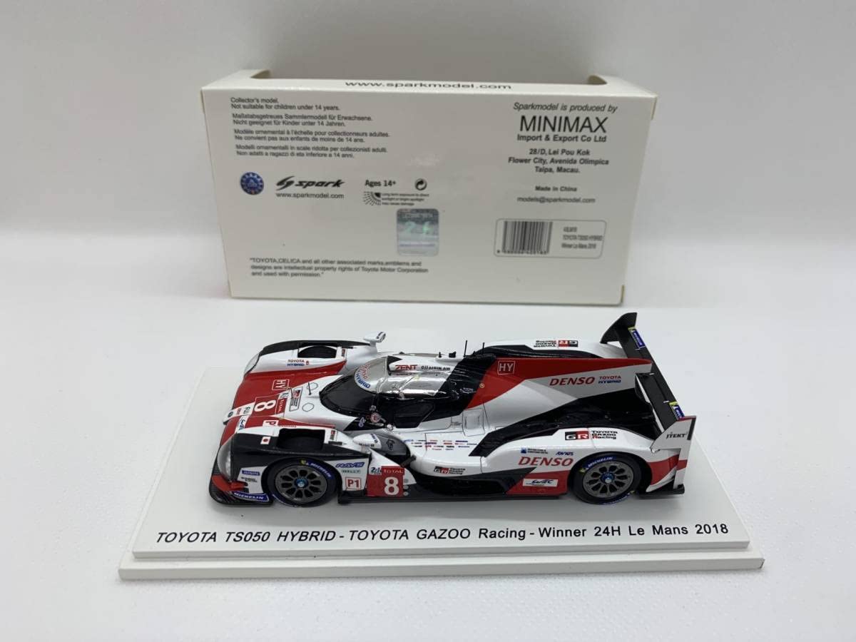 Amazon.co.jp: SPARK 1/43 ミニカー ミニカー TS050 HYBRID TOUOTA