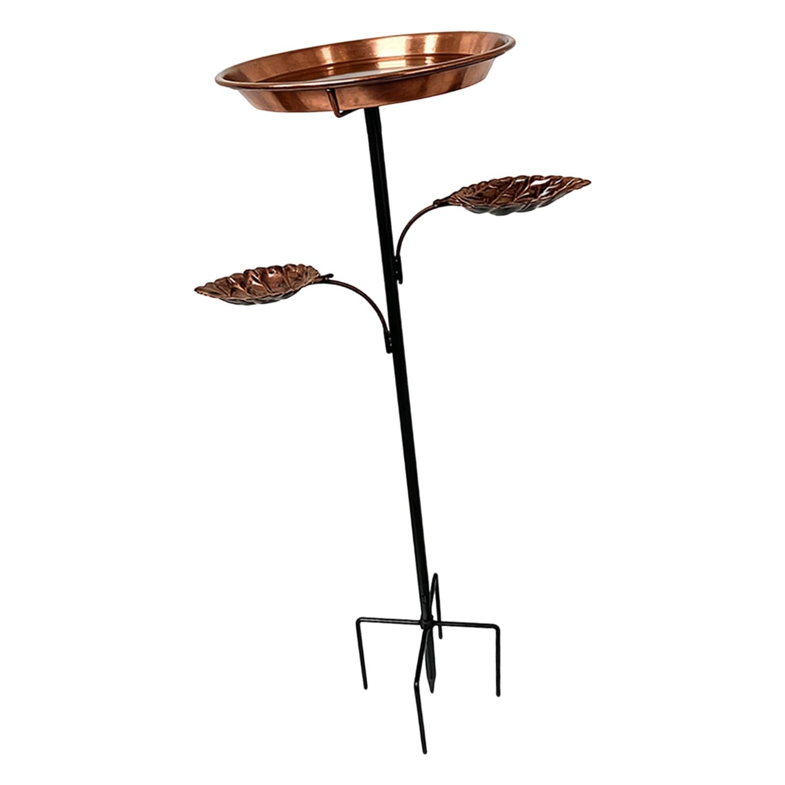 LOVIVER Bebedero para pájaros de Exterior, comedero metálico Resistente y Decorativo con estaca de 5 Puntas. Ideal para jardín, Patio o terraza.