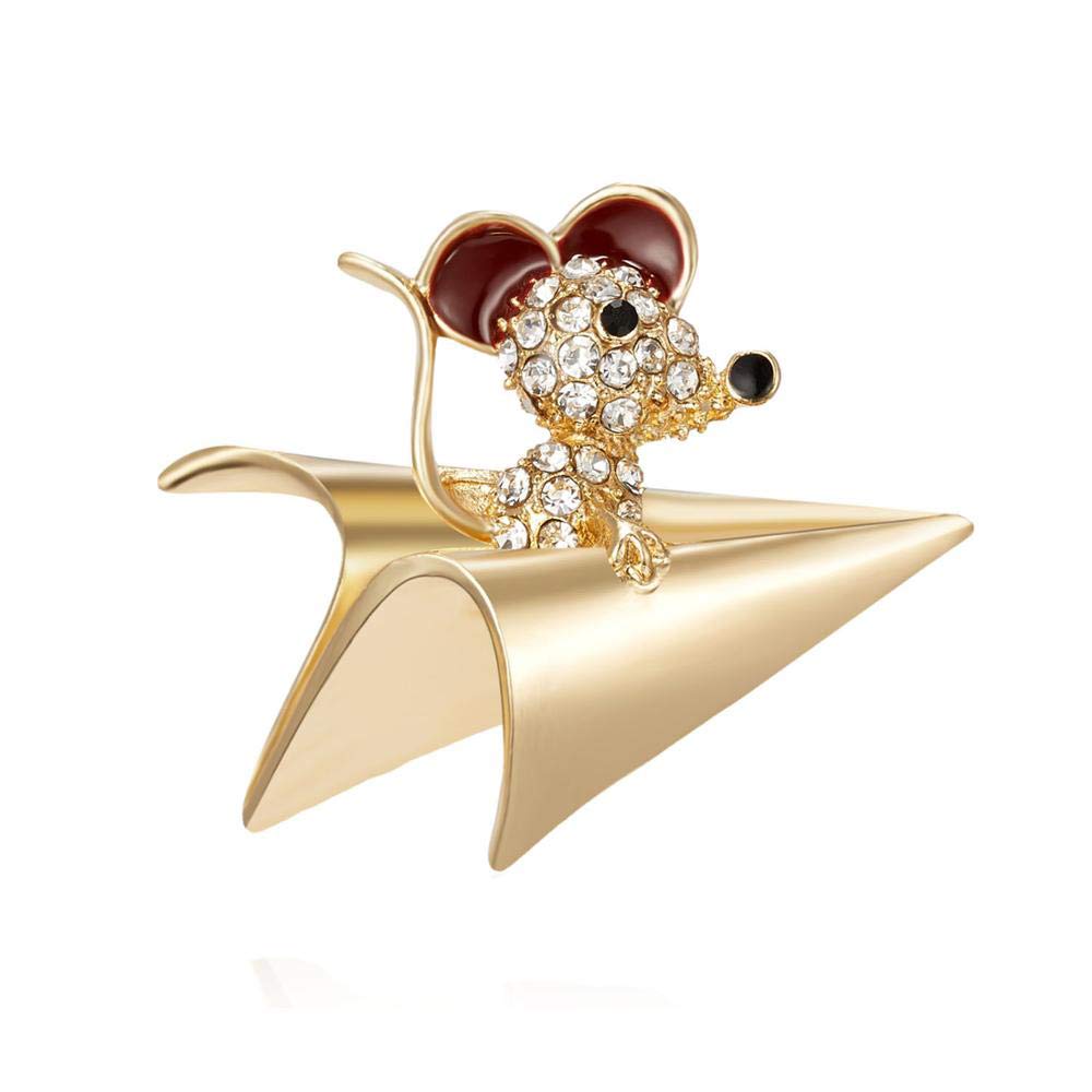 AVIVI Chinese Big Ear Mouse Year Brooch Pins