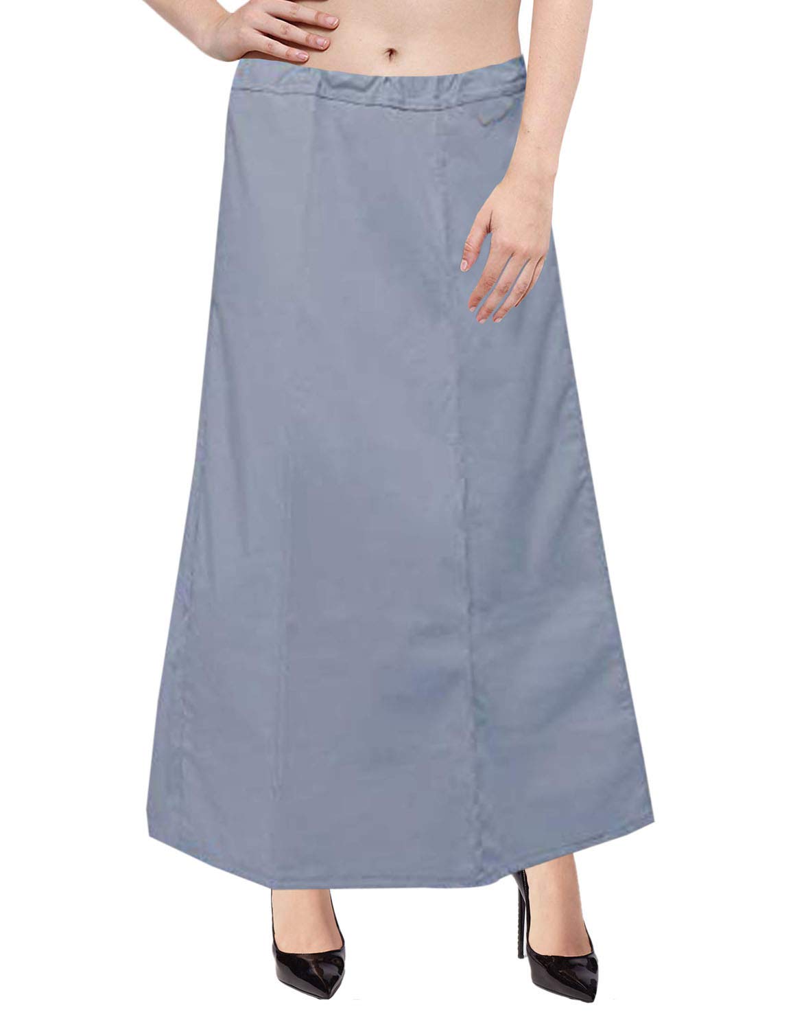 apsra ls Cotton Petticoat Stitched Adjustable Waist Inskirt Saree Underskirt Lining Sari Peticoat for Women (Gray)-picture-40