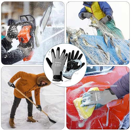Naturalrise 100% Waterproof Gloves For Men & Women,Winter Work Gloves For Cold Weather,Waterproof Work Gloves With Grip,Winter Freezer Gloves For Working,Gardening thumb #5