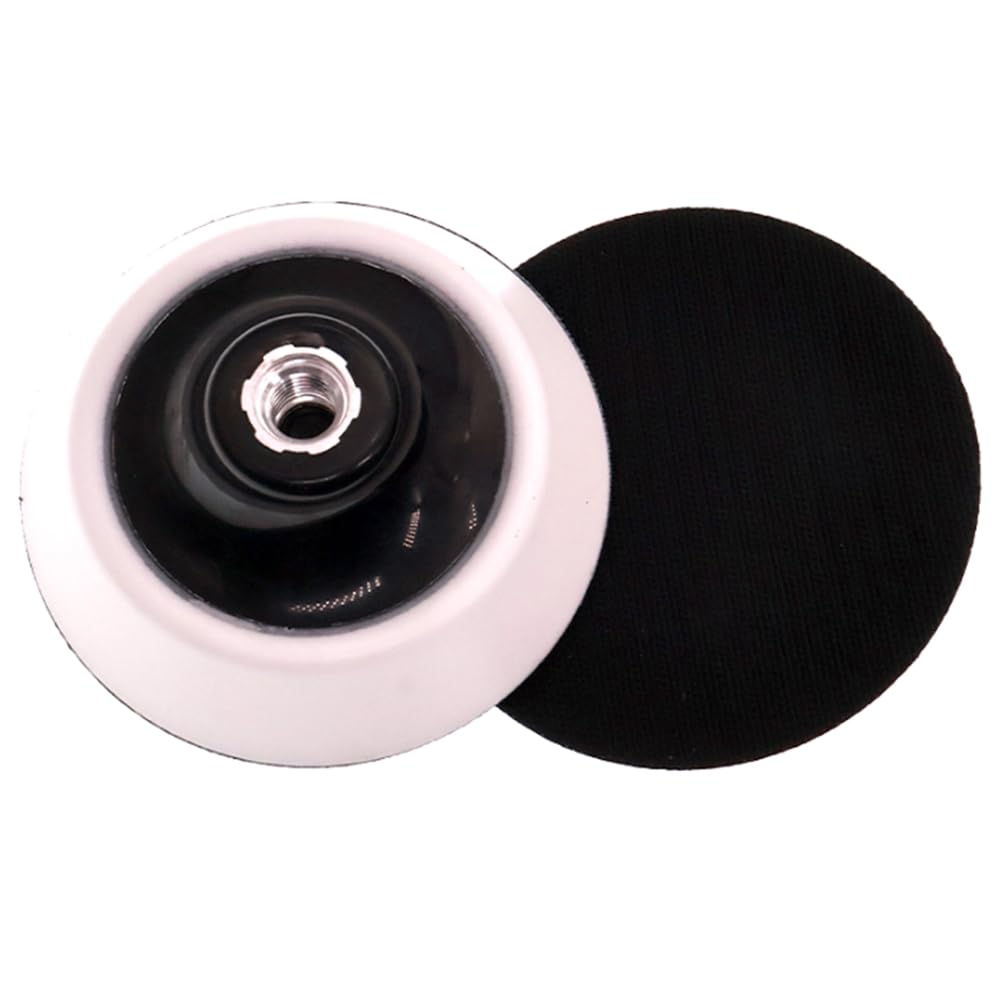 Aundhegrtt As Shown 5 Inch Soft Edge Backing Plate High Efficiency Stone Grinding Disc Flocking Sandpaper Attachment Hook And Looping Sanding Pad