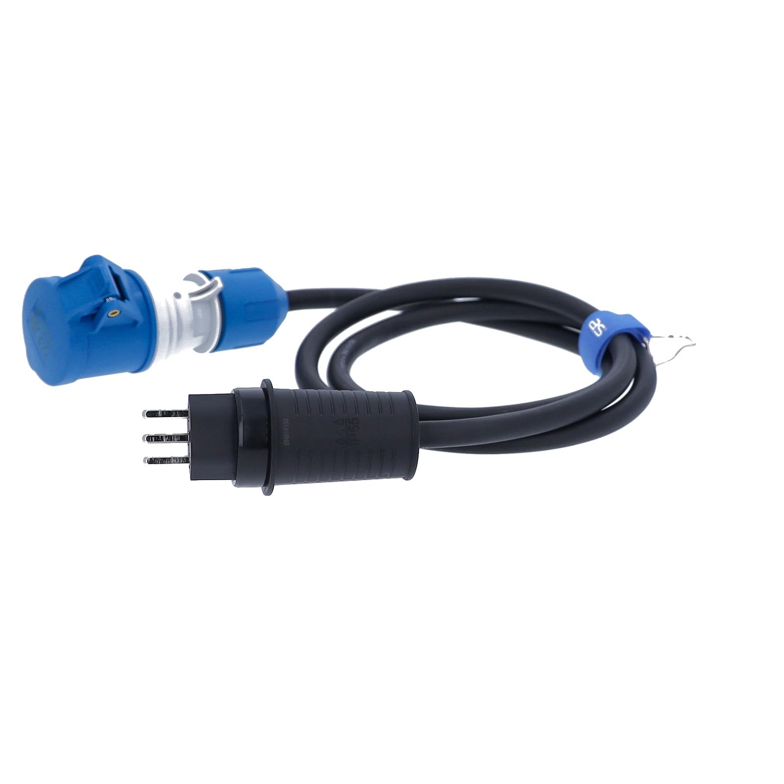 as - Schwabe Cavo adattatore CEE 1,5 m H07RN-F, 230 V 16 A, attacco SEV tipo 23 su CEE, con indicatore di tensione, IP44 resistente agli spruzzi d'acqua