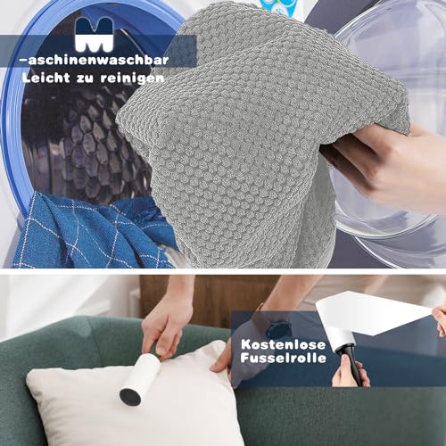 Thihome Hundetreppe für Kleine Hunde, Hunderampe, 2 Stufen Haustiertreppe mit Waschbarer Bezug, Treppe für Hunde, Tragbar Wasserdicht Katzentreppe aus Schwamm für Sofa Bett