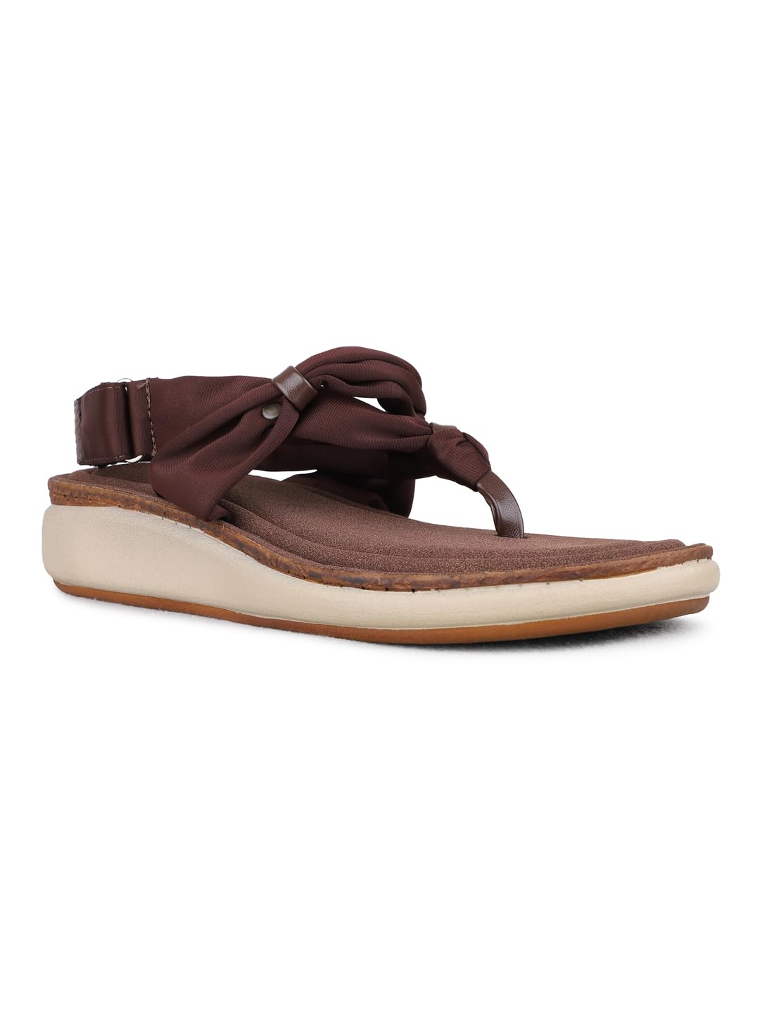 inc.5 womens Womens Brown Ethnic Wear Striped Round Toe Wedge Heel Sandals Wedge Sandal-picture-18