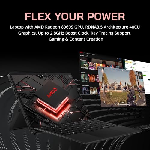 Image of ASUS ROG Flow Z13 13.4 inch 180Hz WQXGA 2-in-1 Touchscreen Gaming Laptop, Ryzen AI MAX+ 395, 64GB LPDDR5X, 2TB Storage(1TB SSD+1TB Docking Station Set), Backlit Keyboard, Wi-Fi 7, Win 11 Pro, Black