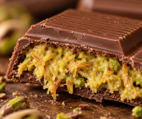 SnackRush Dubai Chocolate Bar, Milk Chocolate Pistachio Kataifi, 7.05 oz | Milk Chocolate with Pistachio Cream and Kataifi, Dubai-Style Viral Bar with Kunafa, 7.05 oz (200g), Gift Ready - image 5