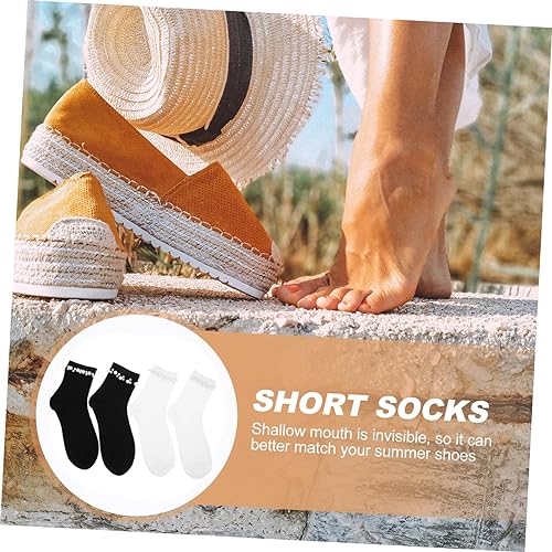 2pairs Women Pearl Decor Casual Socks Short Tube Socks in Comfortable Blend Moisture-absorbing Breathable Design Everyday Wear4