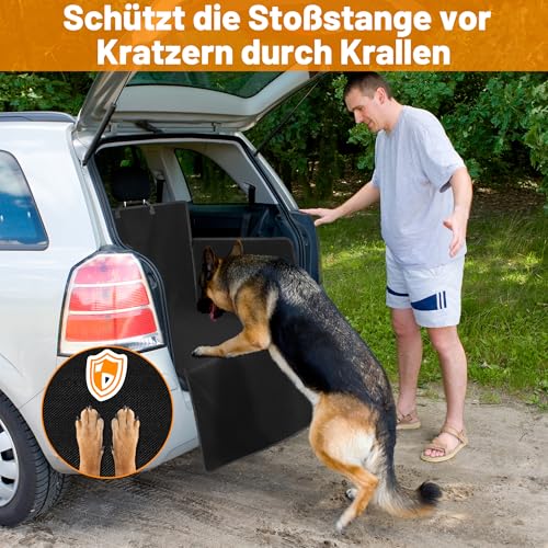 Aonext Kofferraumschutz Hund Gesteppt mit Seiten und Ladekantenschutz, Hundebett Kofferraum Wasserdicht & Kratzfest, Universal Hundedecke Auto Kofferraum