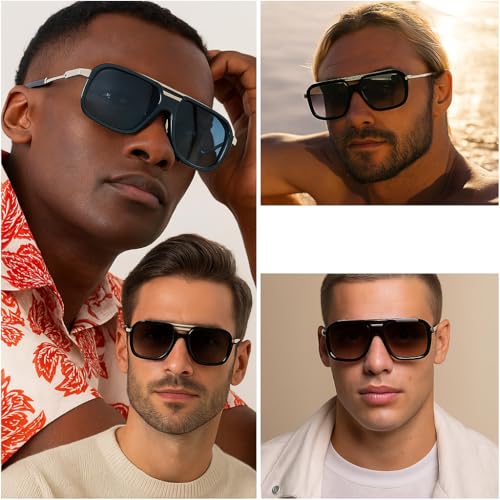 Image of Dervin UV Protected Polarized Square Sunglasses for Men and Women