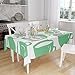 Bonamaison Dekoracja kuchenna, obrus, benzyna zieleń, biała, 140 x 160 cm – zaprojektowany i wyprodukowany w Turcji