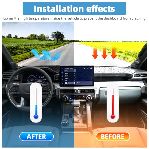 Image of Dash Cover Mat for Toyota Tacoma 2024 2025 2026 Accessories Non-Slip Dashboard Cover Mat Sunshade UV Rays Protector Interior Accessories(Not fit HUD)