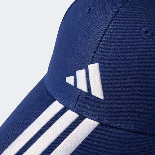 adidas Unisex Bball 3S New Logo Hat, Dark Blue/White, S-M 3