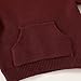 YOUNGER STAR Toddler Baby Girl Boy Knit Sweater Hooded Long Sleeve Sweatshirt Tops Fall Winter Clothes with Pocket(Burgundy,4-5T)